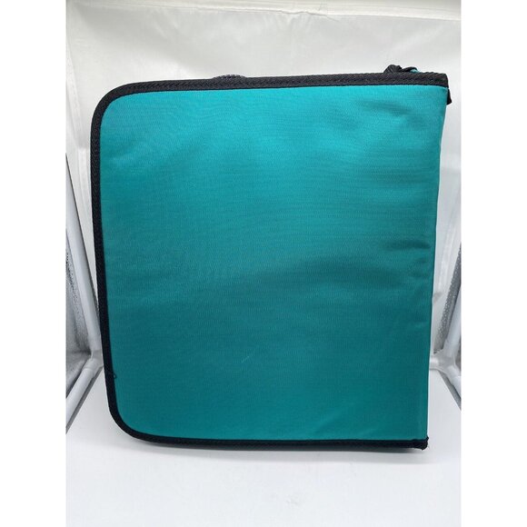 PEN-TAB Green Attitude Zippered 3 Ring Binder Notebook Organizer 1980's Vintage - Picture 2 of 7